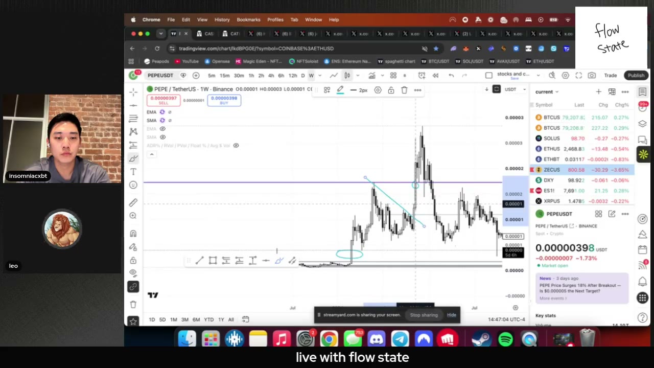 PEPE — the $15M-notional, 40%-in-a-day 'bet the farm' trade