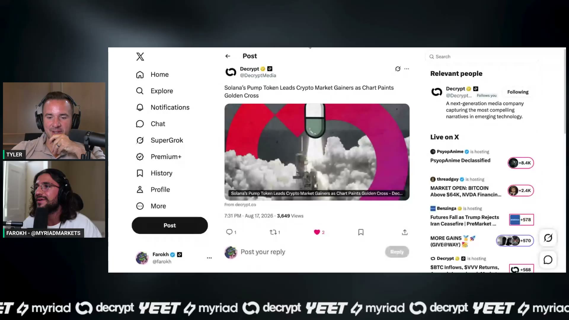 The golden-cross setup Tyler pulled up on stream