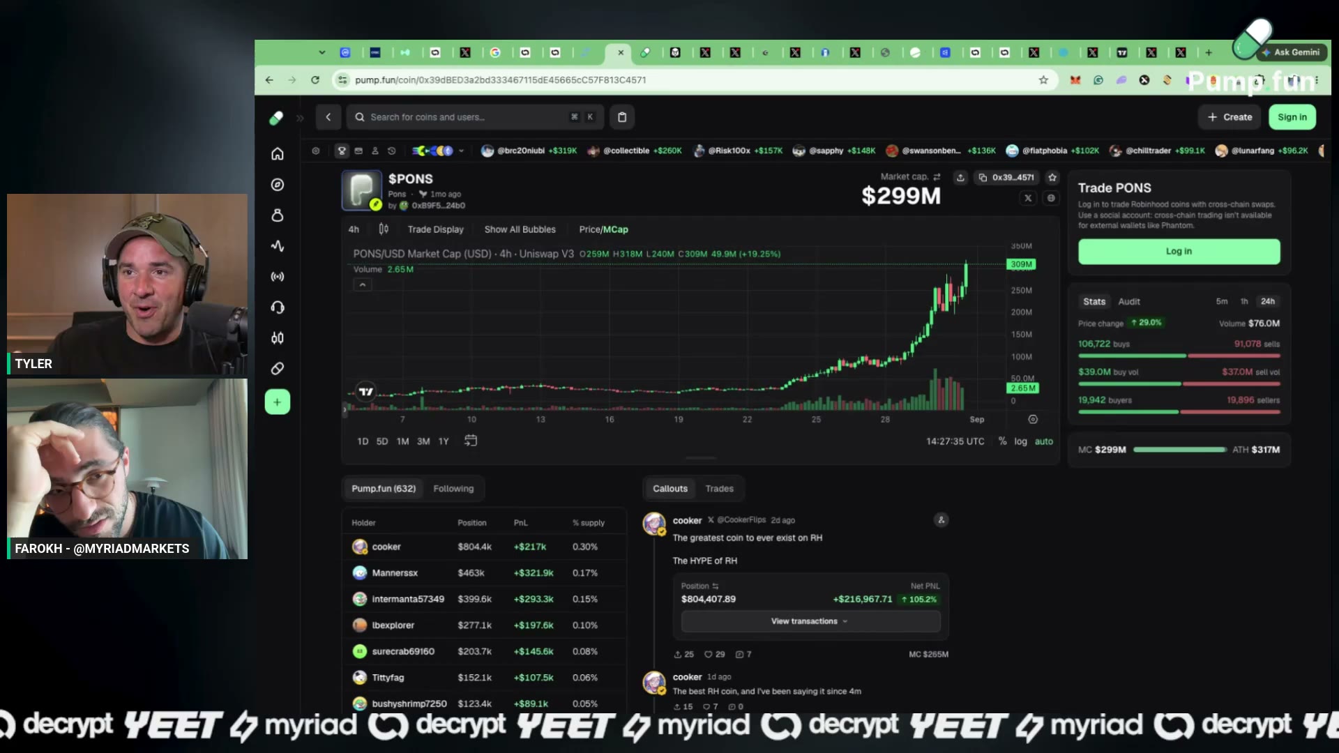 The PONS chart on stream: 'this thing is just an absolute monster'