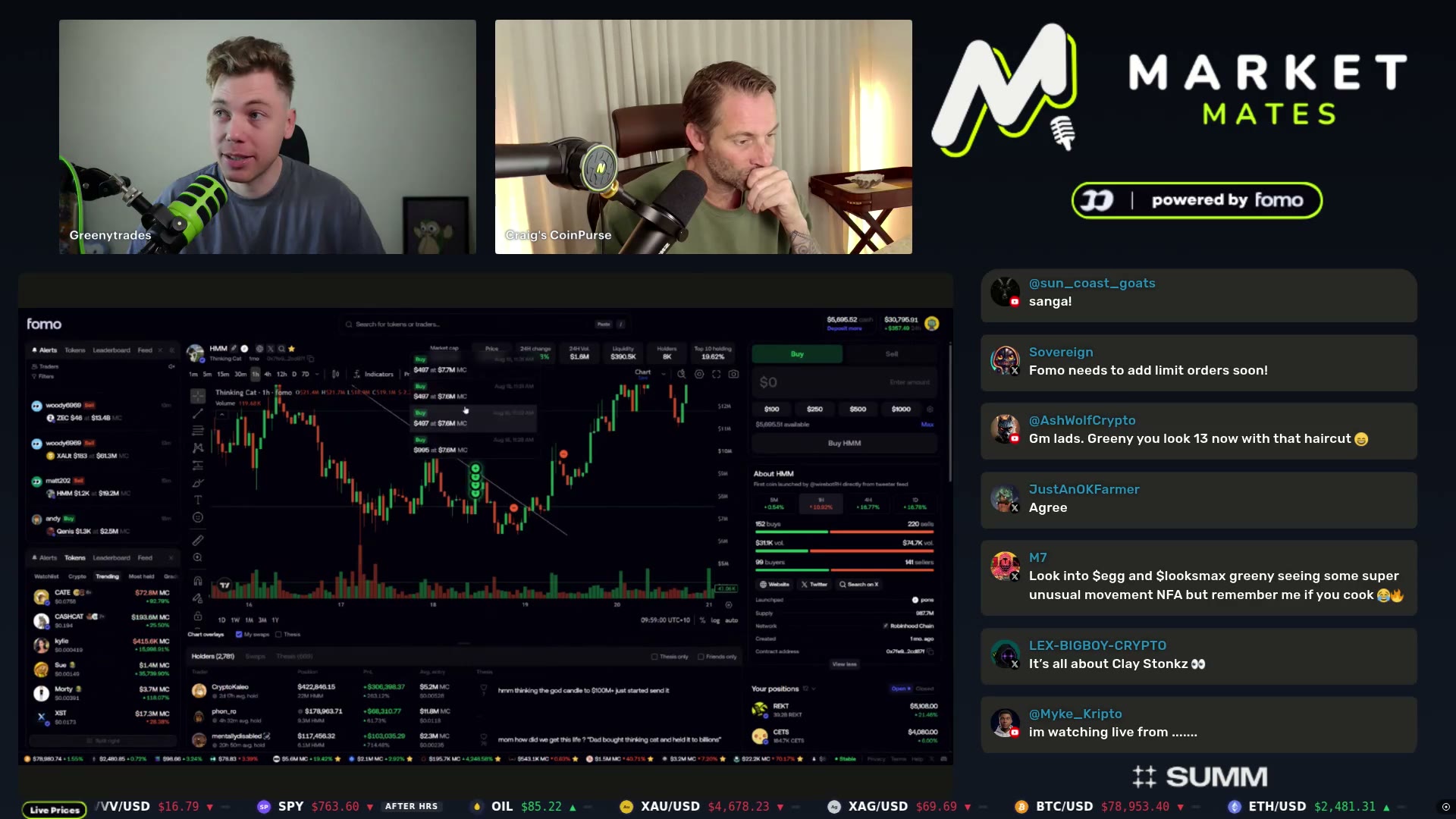 The FOMO position-liquidity discussion