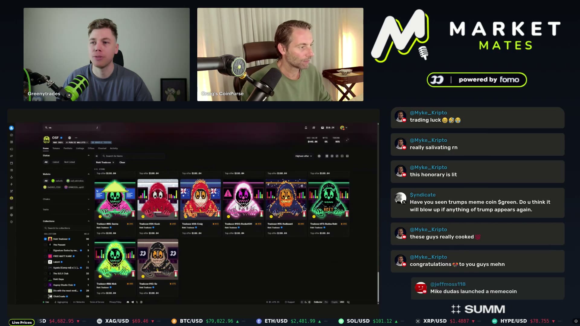 Stream display during the REKT check-in