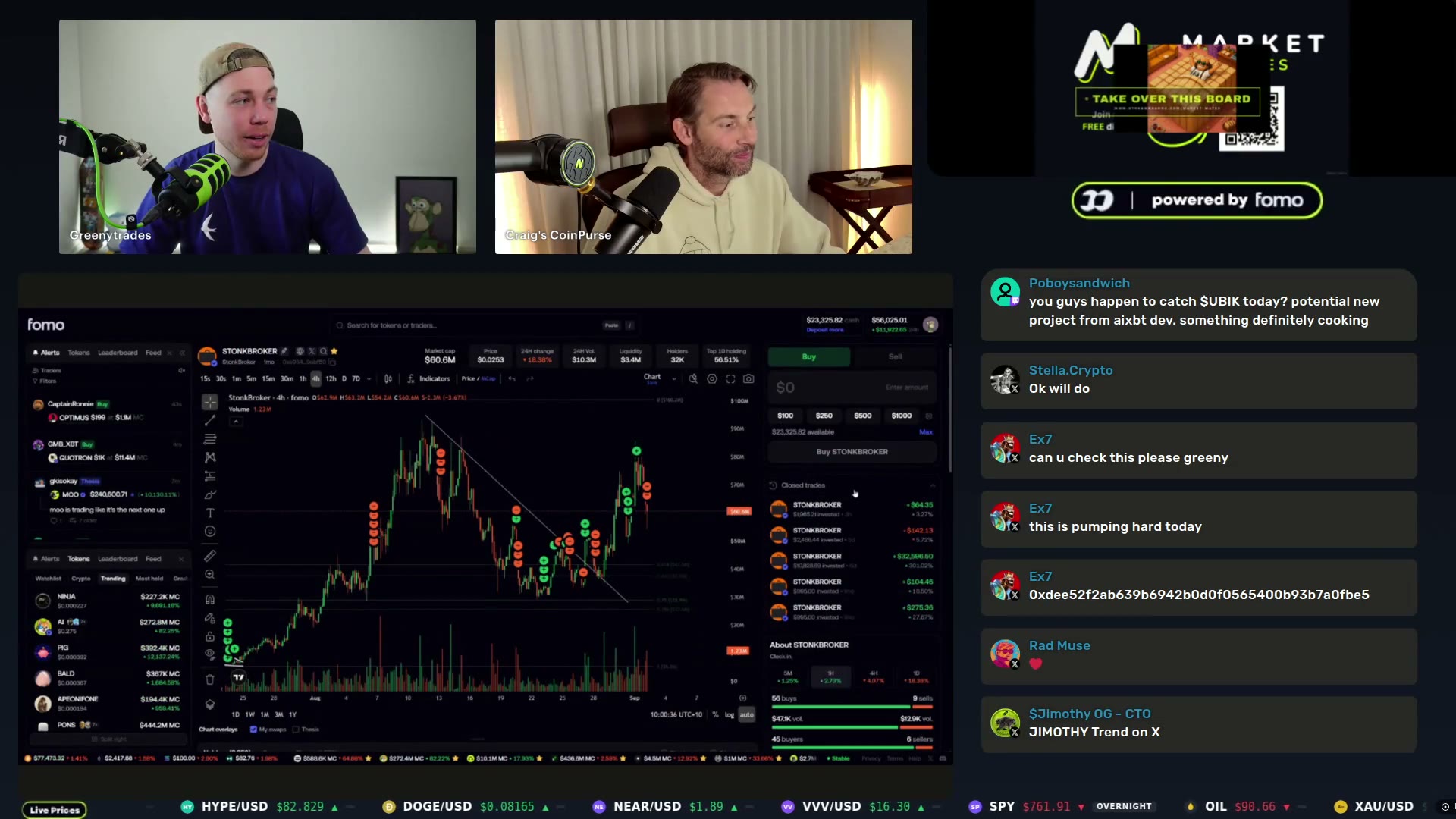 STONKBROKER pullback discussion with the portfolio screen up