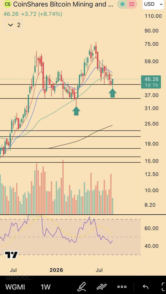 The $WGMI chart as he collected on the Sep 1 shorts warning — we're all going to make it