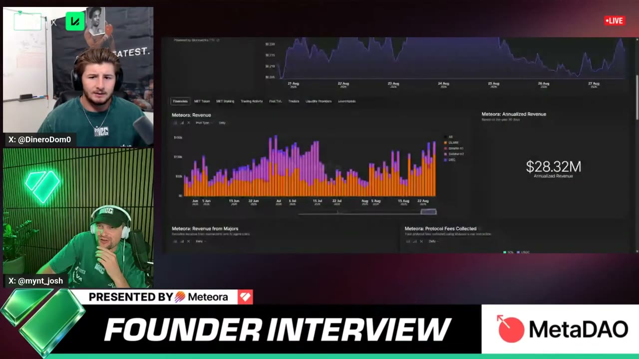 Meteora fee stats on screen