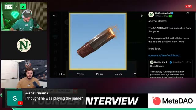 Al Dunlop demos the NetNet-built MMORPG on stream