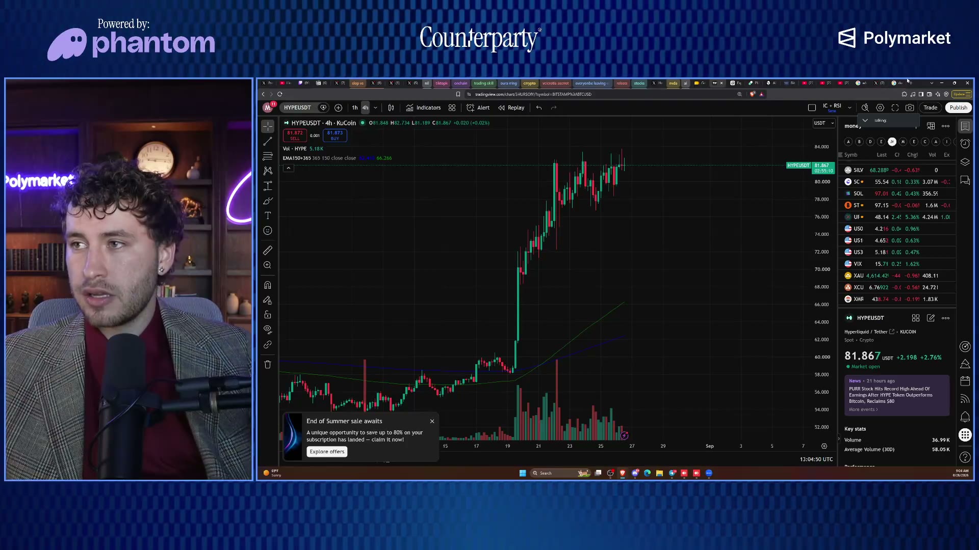 Robinhood chain screener during the CASHCAT / PONDS / AI INU rundown