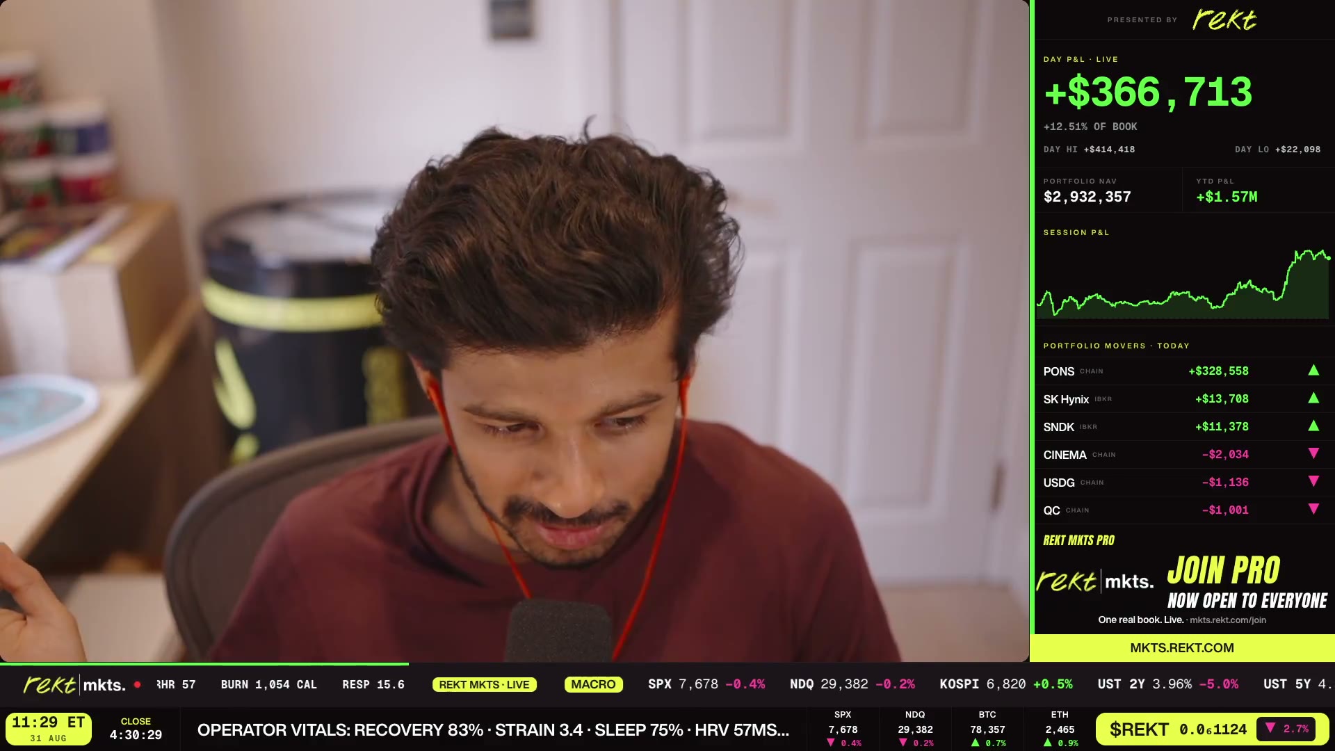 The other Robinhood-chain coins he is wary of, mid-warning.